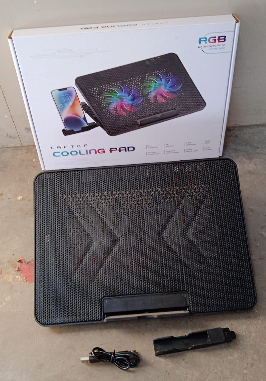 12809 Laptop Cooler Cooling Pad with 2 Quiet Led Fans, Dual USB Ports, Portable Ultra Slim USB Powered 7 Heights Adjustable Laptop Stand for Gaming Laptop 12809 Laptop Cooler Cooling Pad with 2 Quiet Led Fans, Dual USB Ports, Portable Ultra Slim USB Powered 7 Heights Adjustable Laptop Stand for Gaming Laptop